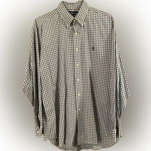 Men’s Ralph Lauren blue plaid dress shirt